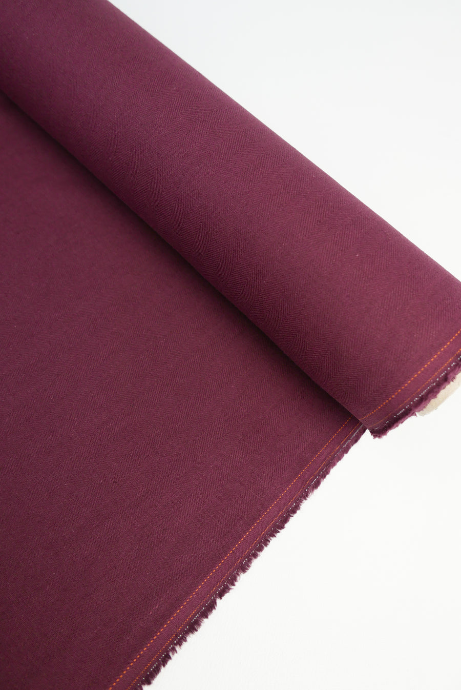 Hallie - Italian Herringbone Linen | Merlot