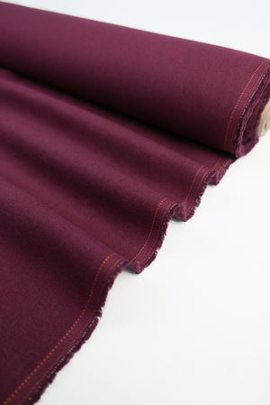 Hallie - Italian Herringbone Linen | Merlot