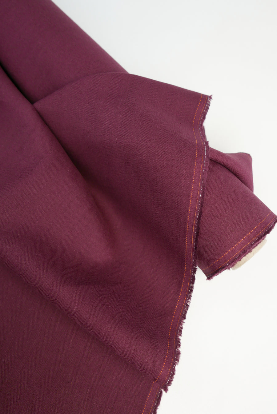 Hallie - Italian Herringbone Linen | Merlot