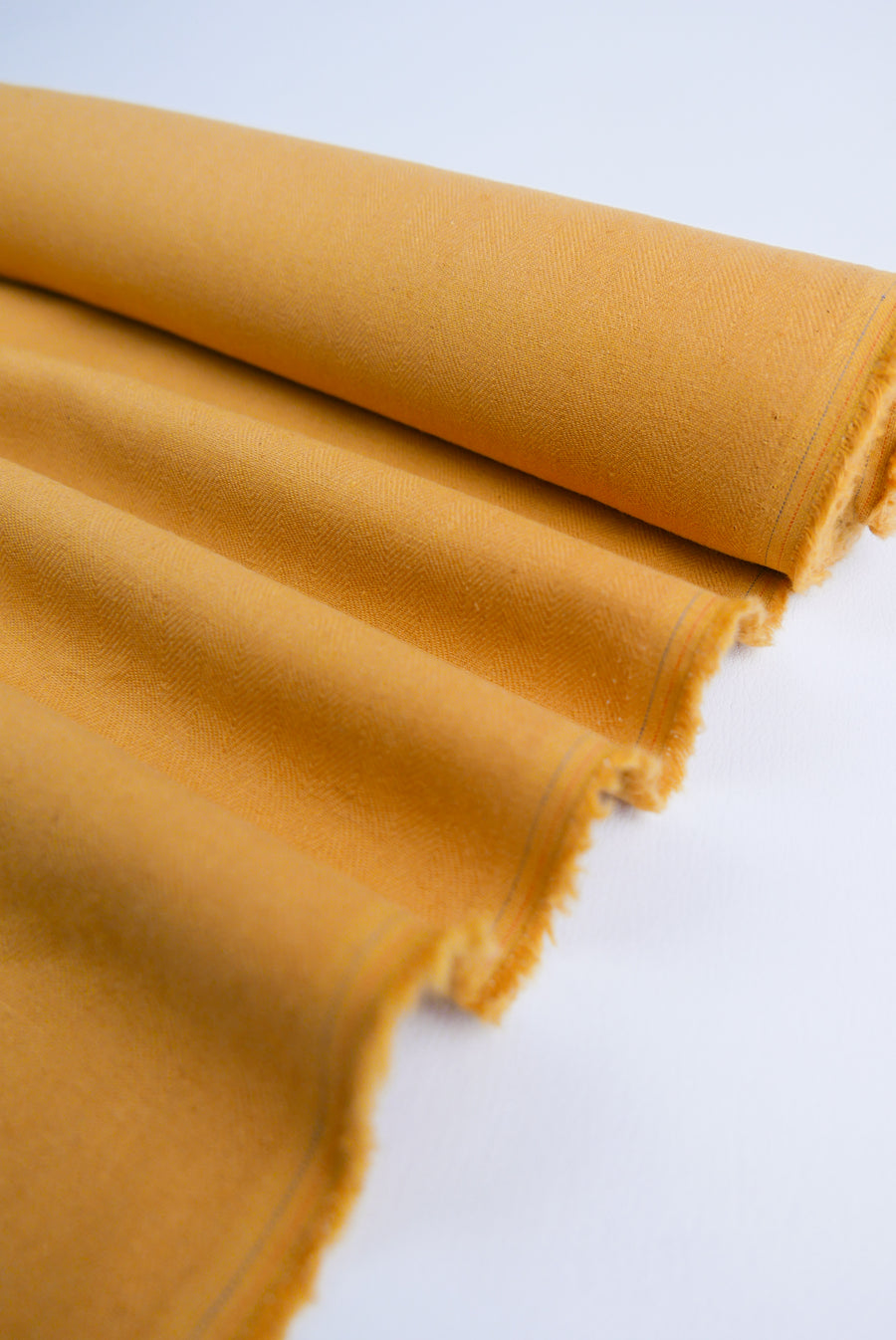 Hallie - Italian Herringbone Linen | Ochre