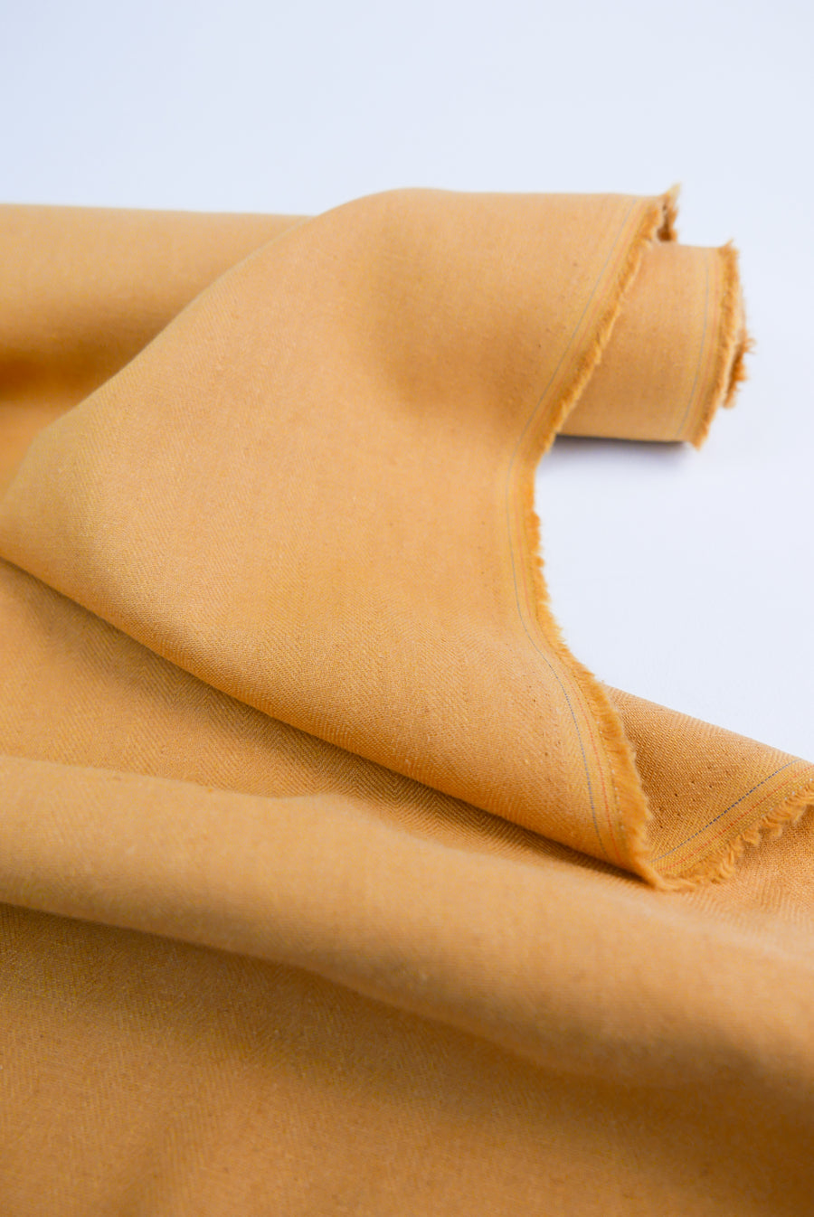 Hallie - Italian Herringbone Linen | Ochre