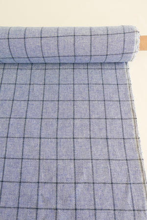 Sopressa - Italian Basketweave Linen | Sky Blue