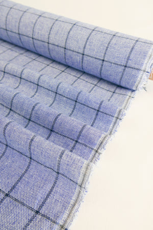 Sopressa - Italian Basketweave Linen | Sky Blue