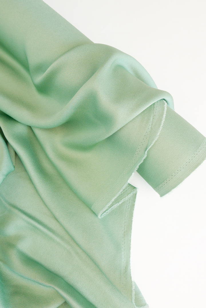 Satin Back Crepe | Seafoam