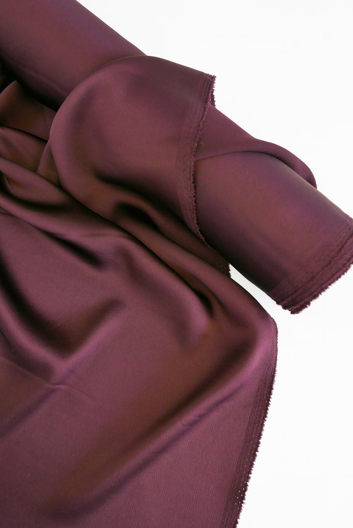 Satin Back Crepe | Raisin