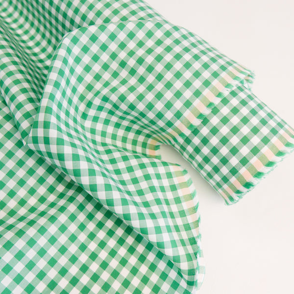 Miley  - Supima Cotton Shirting | Grass Green (LAST CUT - 1M)