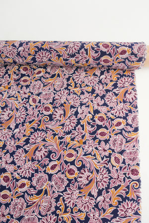 Italian Printed Silk Crepe De Chine | Fig