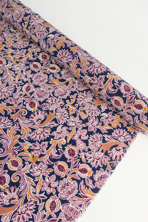 Italian Printed Silk Crepe De Chine | Fig