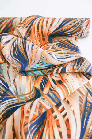 Italian Printed Silk Crepe De Chine | Sunset