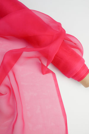 Italian Silk Georgette | Hot Pink