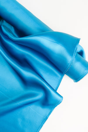 Italian Silk Satin | Azure (LAST CUT - 1M)