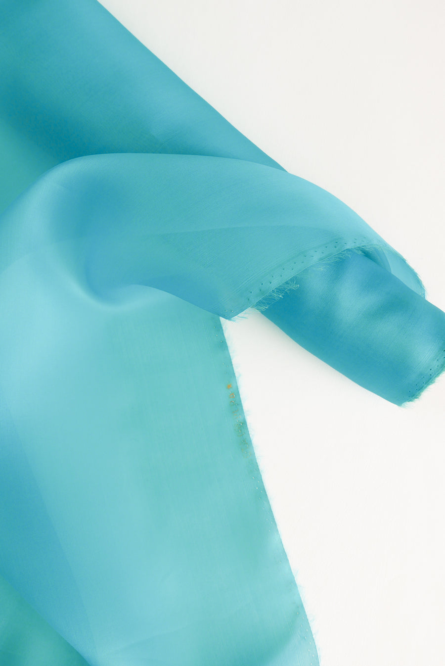 Italian Polished Silk Organza | Cyan