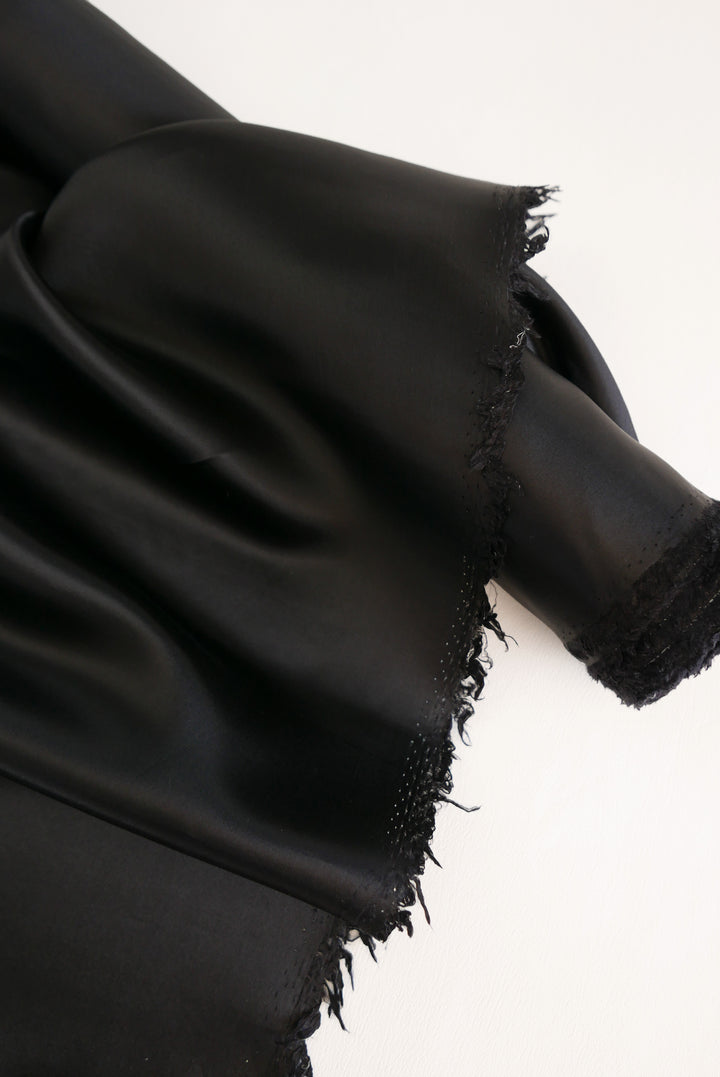 Italian Polished Silk Organza | True Black