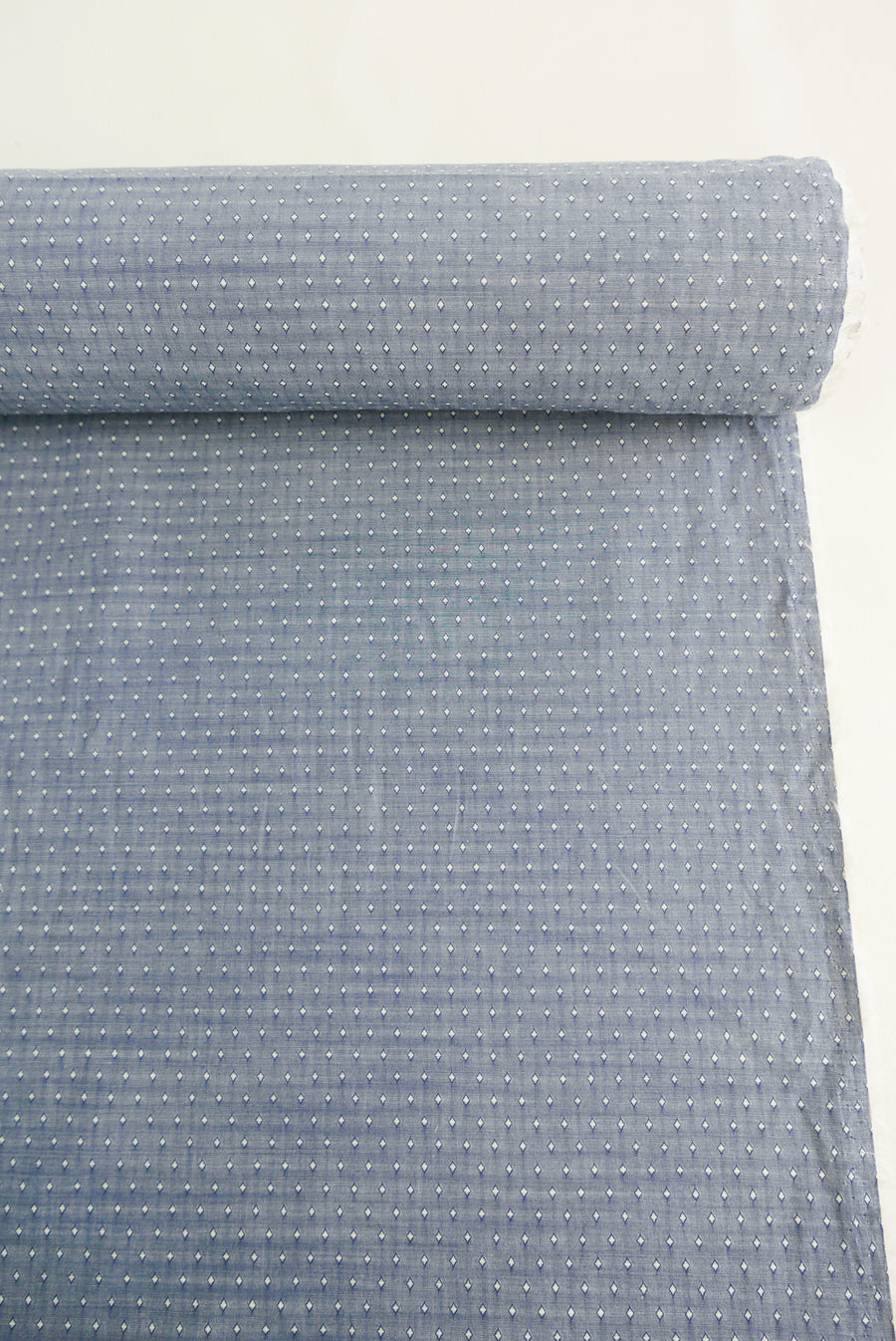 Albini - Cotton Chambray Jacquard | Indigo