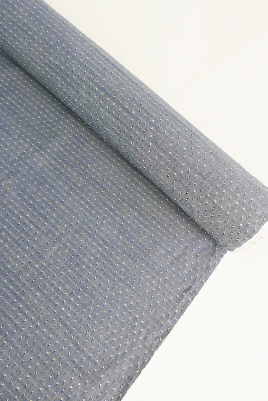 Albini - Cotton Chambray Jacquard | Indigo