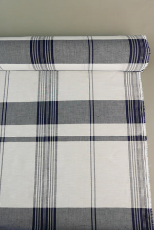 Leggiuno SpA - Linen Cotton Check | Rock Blue