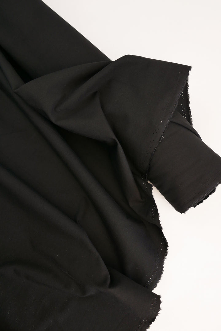 Laundered Cotton Poplin | Classic Black