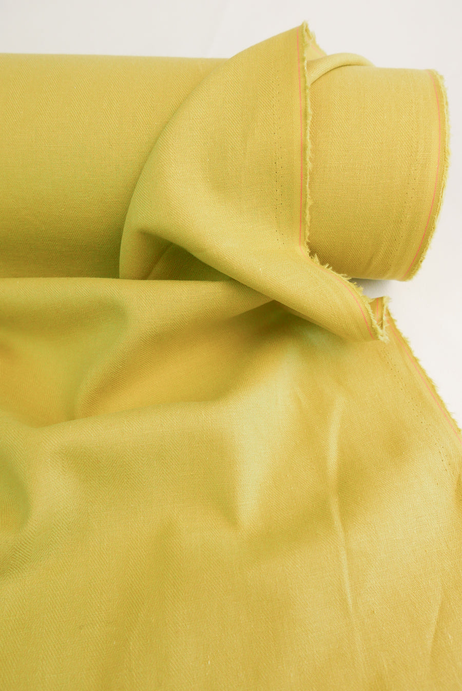 Hallie - Italian Herringbone Linen | Key Lime