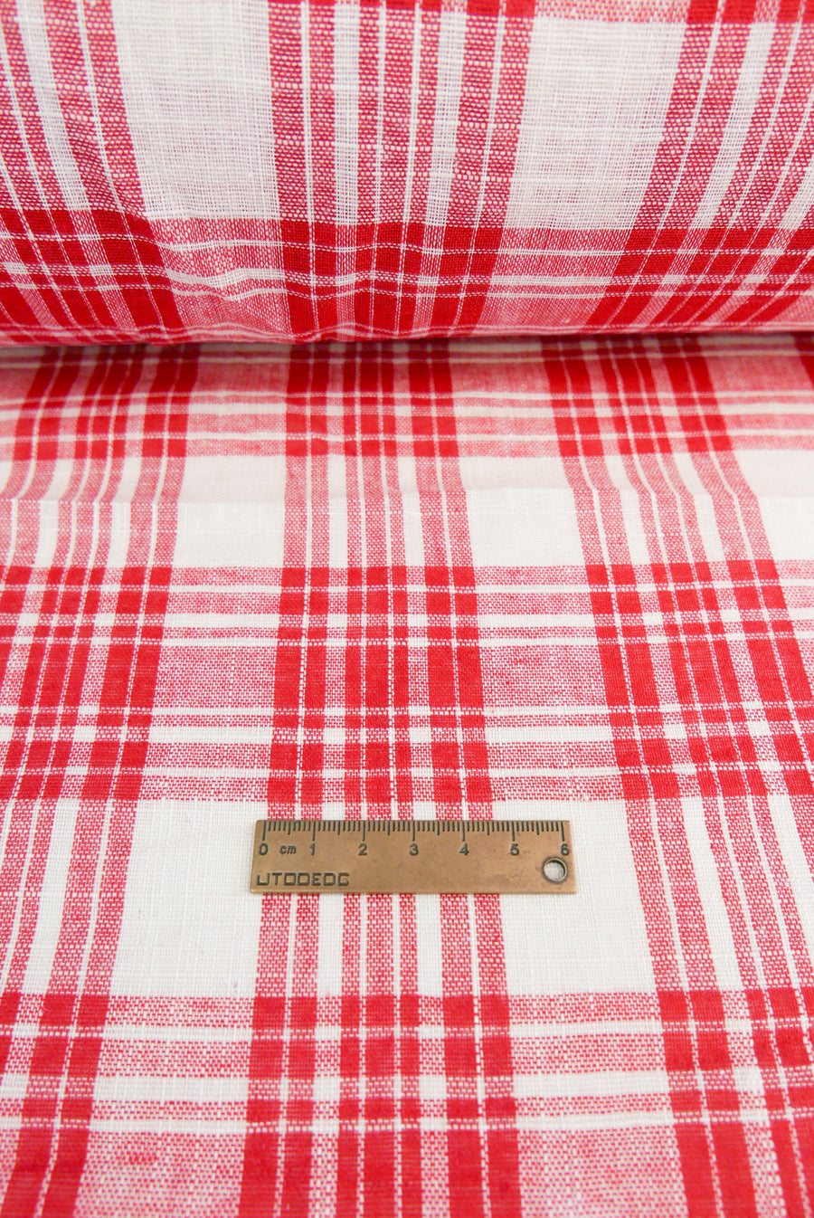 Lucy - Yarn Dyed Linen Check | Chilli