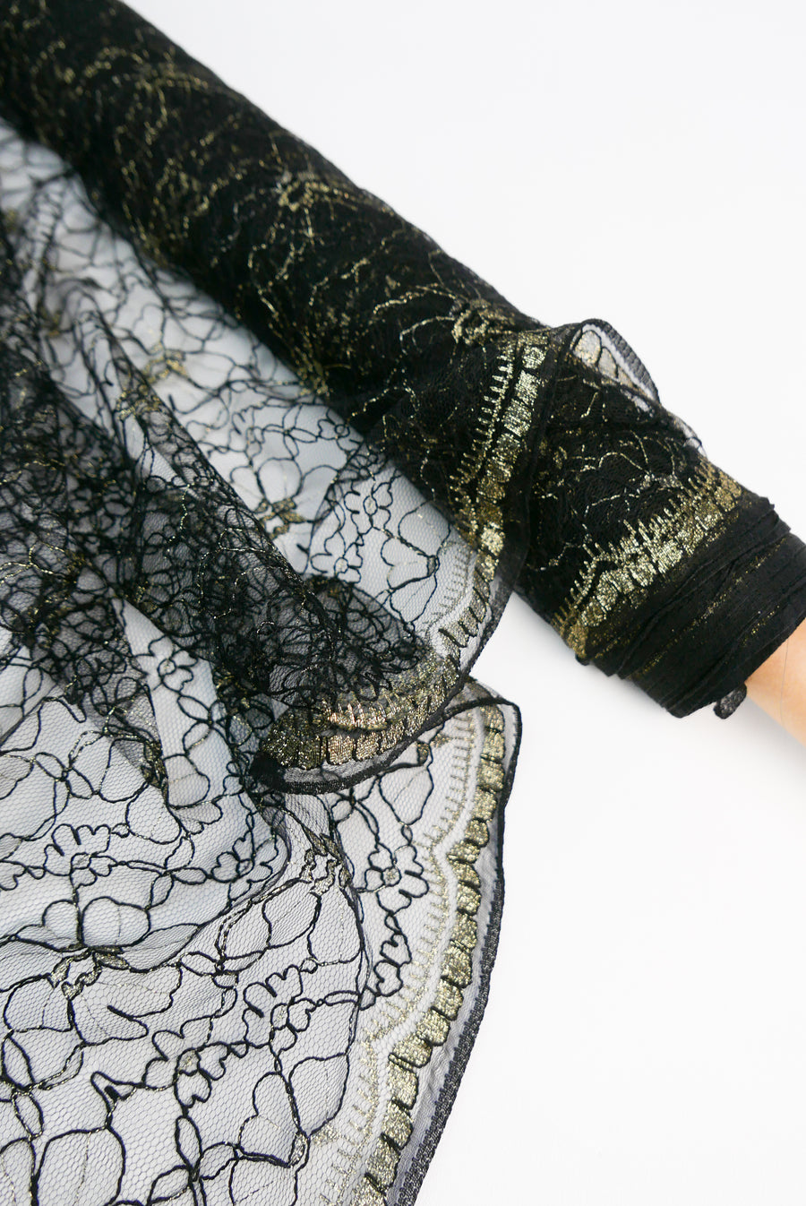 Chantilly Lace - Lace Tulle | Gilded Black