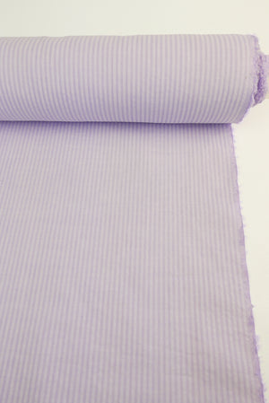 June - Seersucker Cotton Stripe | Lilac