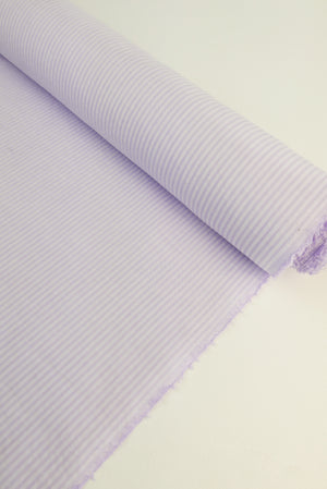 June - Seersucker Cotton Stripe | Lilac