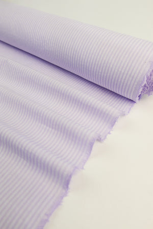 June - Seersucker Cotton Stripe | Lilac