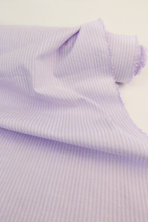 June - Seersucker Cotton Stripe | Lilac