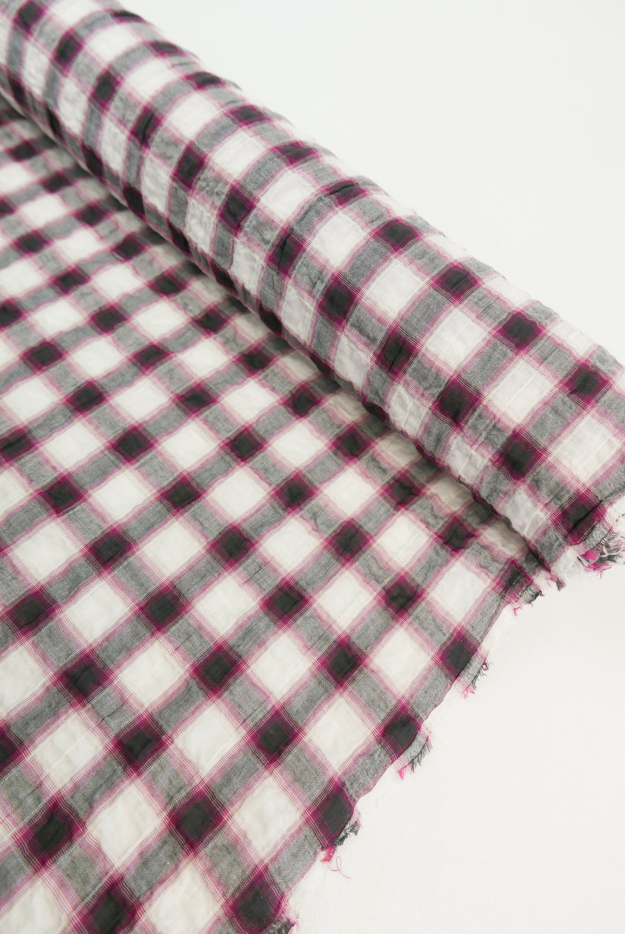 Parfait - Seersucker Cotton Check | Boysenberry