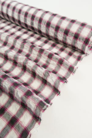 Parfait - Seersucker Cotton Check | Boysenberry