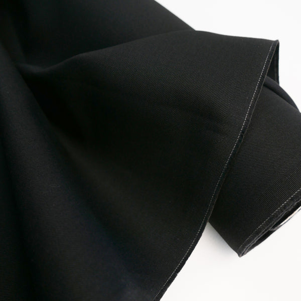 Kuroki #607 - Japanese Organic Non-Stretch Denim | Black