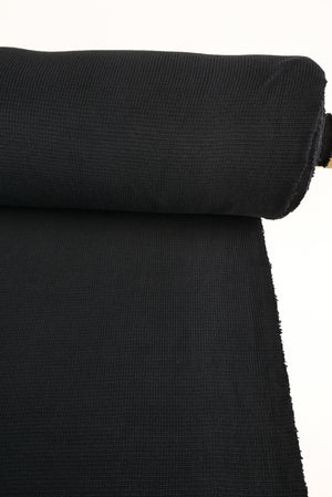 Waffle Cotton Knit | Black