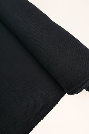 Waffle Cotton Knit | Black