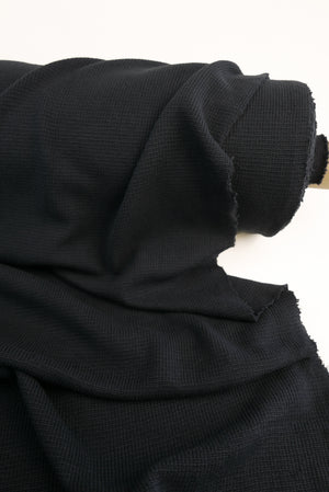Waffle Cotton Knit | Black