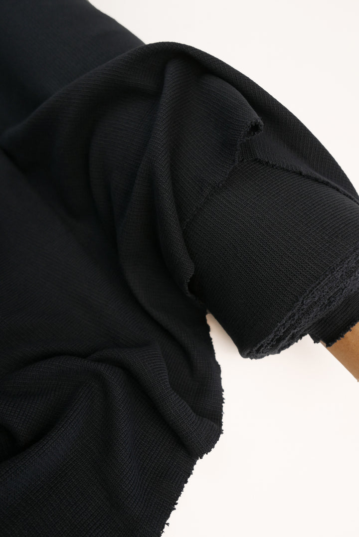 Waffle Cotton Knit | Black