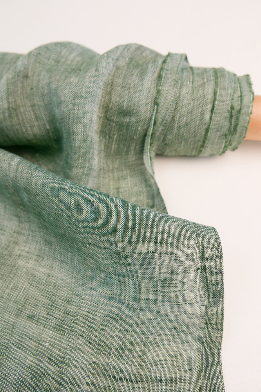 Isabella - Basket Weave Linen | Basil