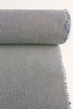 Pin Check - Linen Cotton | Sesame