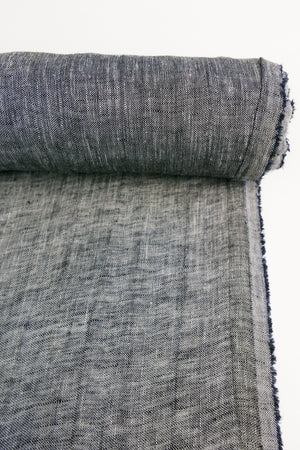 Isabella - Basket Weave Linen | Salt & Pepper