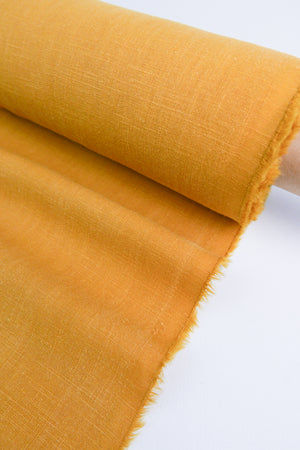 Jill - Crosshatch Heavyweight Linen | Ochre