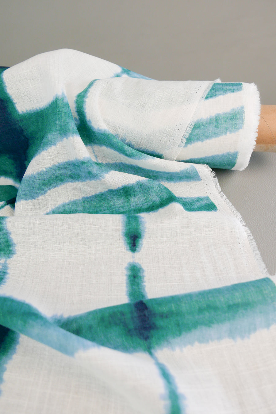 Hokusai - Linen Tie Dye | Aquamarine (LAST CUT - 1.3M)