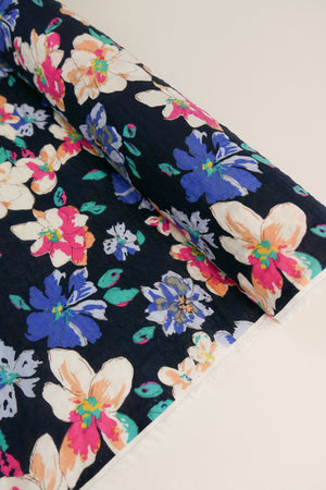 Fleur - Printed Linen Cotton | Night Bloom