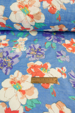 Fleur - Printed Linen Cotton | Iced Tea (LAST CUT - 2.2M)