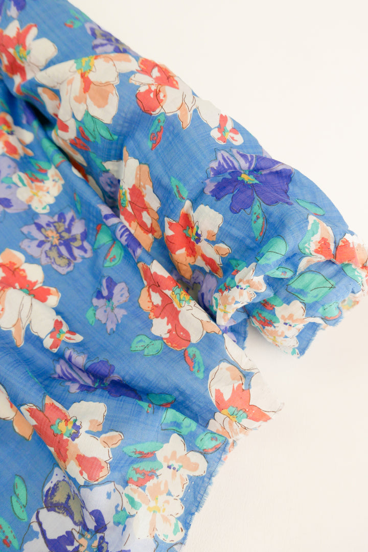 Fleur - Printed Linen Cotton | Iced Tea (LAST CUT - 2.2M)