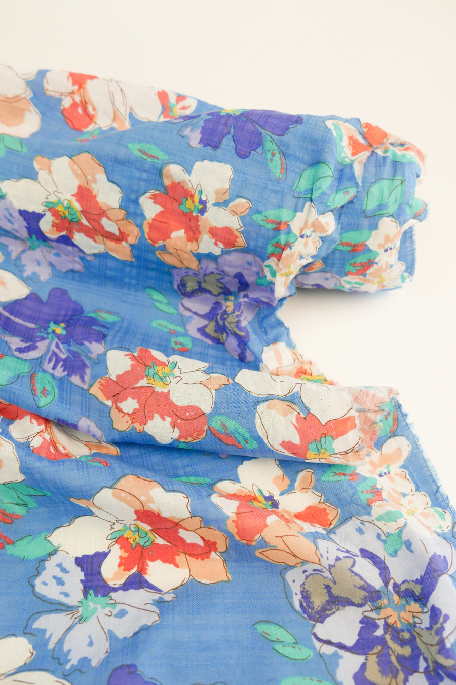 Fleur - Printed Linen Cotton | Iced Tea (LAST CUT - 2.2M)