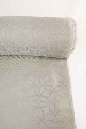 Ex-Designer Silk Jacquard | Antique Silver