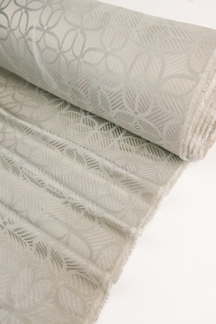 Ex-Designer Silk Jacquard | Antique Silver (LAST CUT - 1.3M)