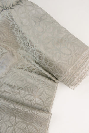Ex-Designer Silk Jacquard | Antique Silver (LAST CUT - 1.3M)
