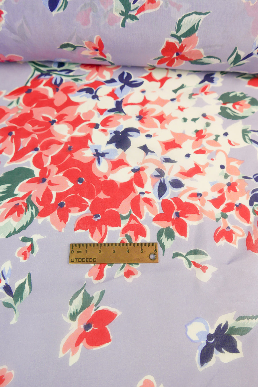 Ex-Designer Silk Chiffon | Lilac Bouquet (LAST CUT - 1.5M)