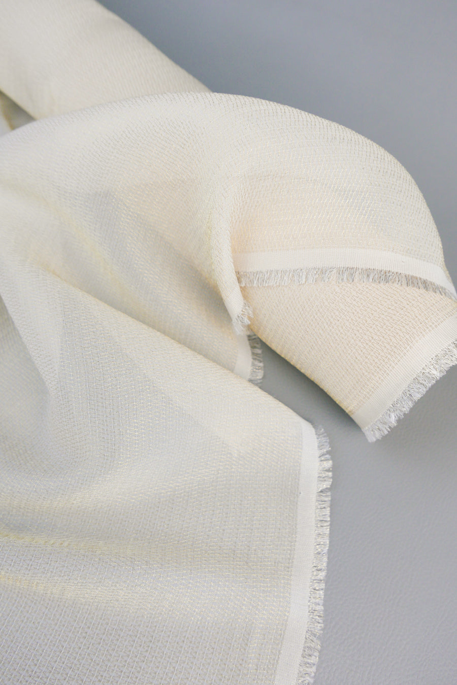 Ex-Designer Silk Organza Diamond Weave | Fine Gold