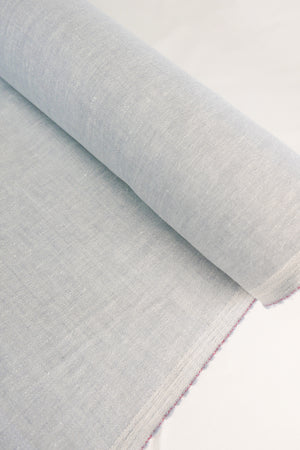 Wilma - Wool Linen Basket Weave | Baby Blue